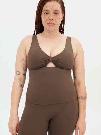 Girlfriend Collective Café Meredith Bow Tank