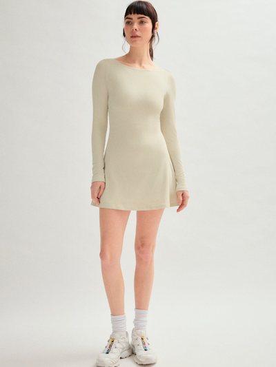Girlfriend Collective Marble Ava Long Sleeve Mini Dress