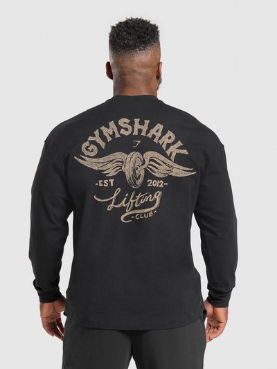 Gymshark Gymshark Flying Weights Long Sleeve T-Shirt - Black