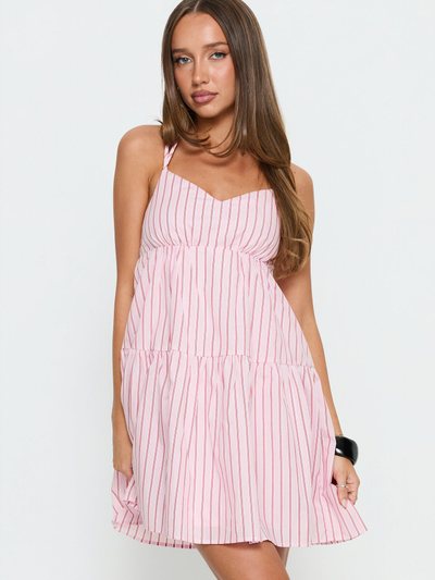 Princess Polly Elisabef Halter Mini Dress Pink Stripe