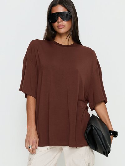 Princess Polly Kieryn Oversized Top Chocolate