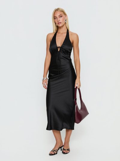 Princess Polly Jessamyn Halter Maxi Dress Black