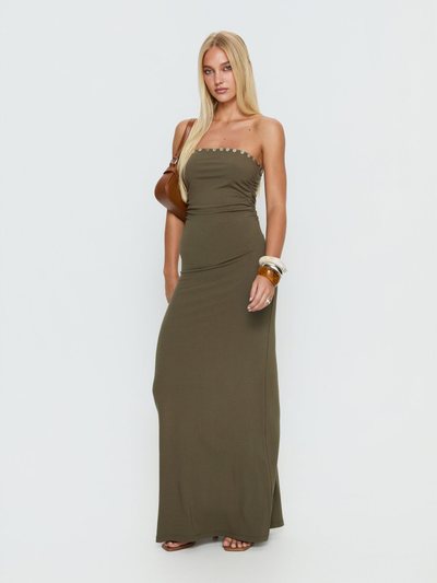 Princess Polly Erita Strapless Maxi Dress Kahki