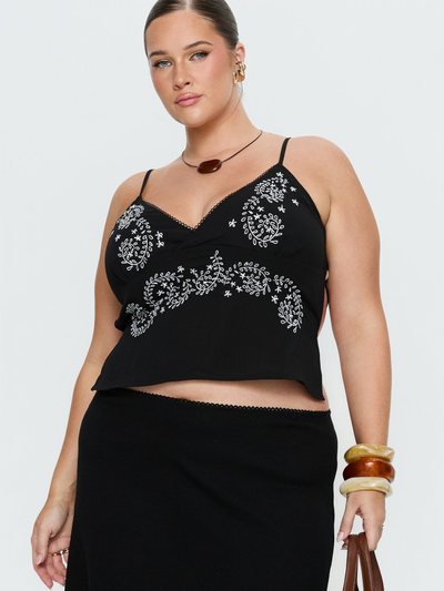Princess Polly Pappilion Top Black Curve