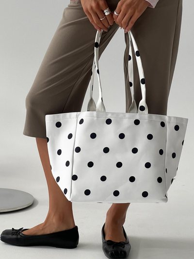 Princess Polly Anetta Tote Bag White Polka