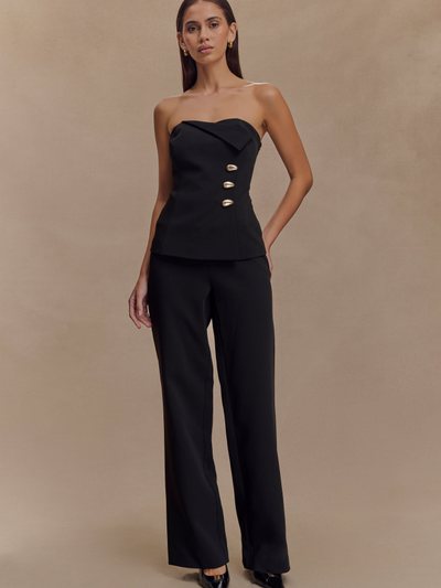 Meshki Lindie Straight Leg Suiting Pants - Black