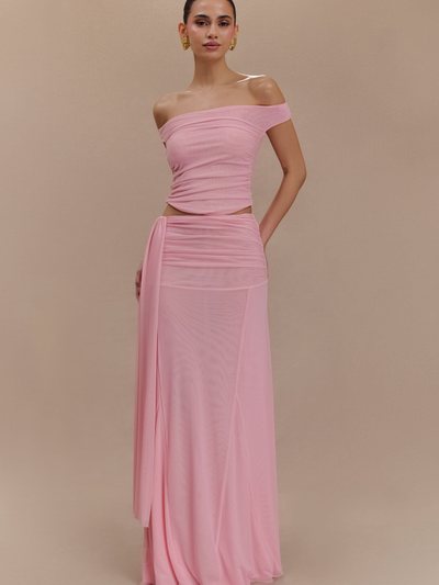 Meshki Arna Mesh Maxi Skirt - Candy Pink