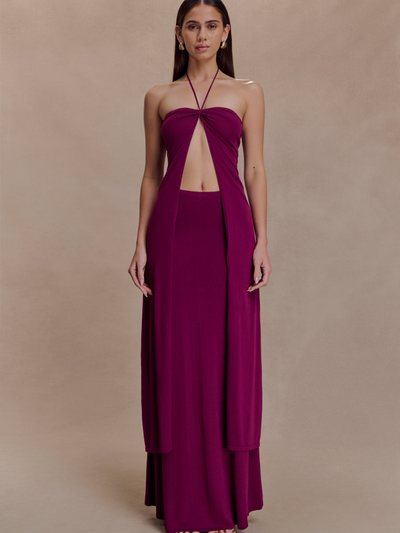 Meshki Marimae Long Knit Top - Plum