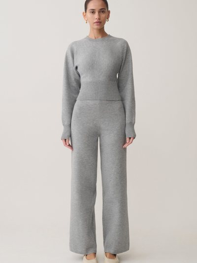 Meshki Kerrymae Straight Leg Knit Pants - Grey Marle