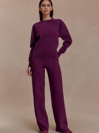 Meshki Lauren Knit Trouser - Plum