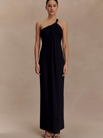 Meshki Philippa Knotted Crepe Maxi Dress - Black
