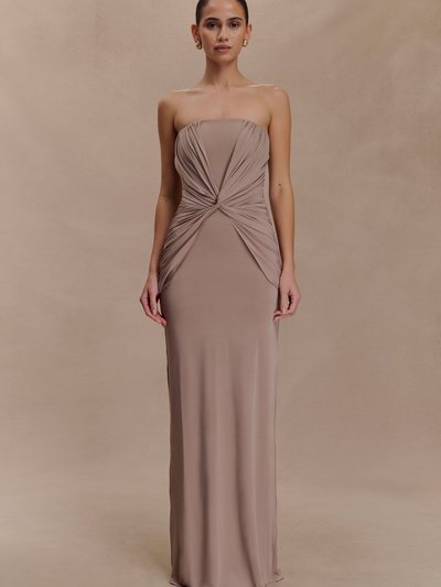Meshki Mirren Strapless Slinky Maxi Dress - Bronze
