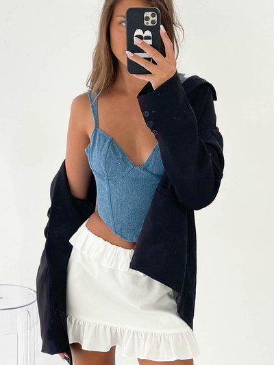 Beginning Boutique Kelsey White Mini Skirt