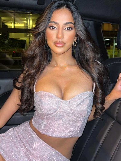 Beginning Boutique Rosa Pink Tie Shoulder Corset Top