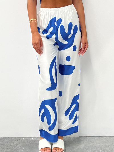 Beginning Boutique Dylan Blue Print Pants