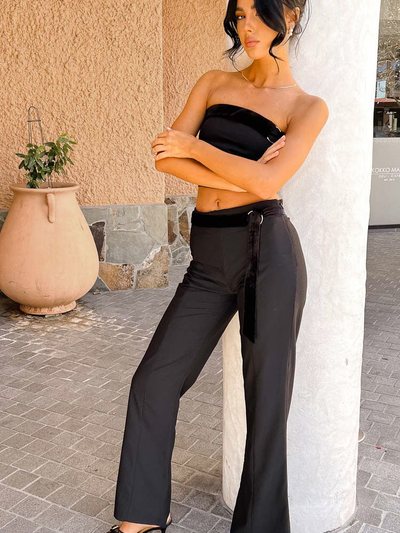 Beginning Boutique Alistair Black Belt Flare Pants