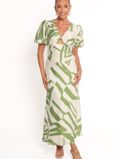 Petal & Pup Ginevra Maxi Dress - Cream/Green