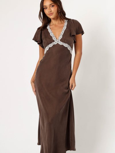 Petal & Pup Kathryn Midi Dress - Warm Grey