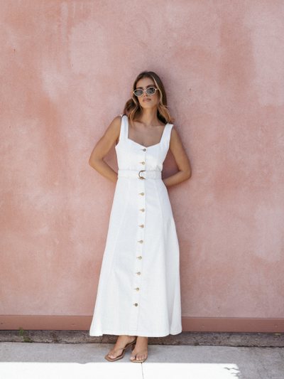 Petal & Pup Jennings Midi Dress - White