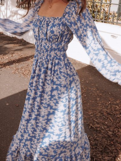 Petal & Pup Aine Midi Dress - Blue Floral
