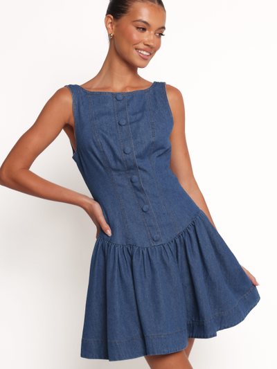Petal & Pup Tiziana Mini Dress - Indigo Denim