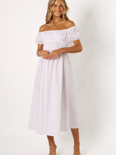 Petal & Pup Sofia Off Shoulder Maxi Dress - White