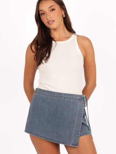 Petal & Pup Ashton Denim Skort - Medium Wash