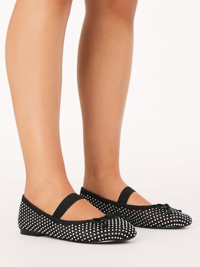 Petal & Pup Edda Flats - Black/Diamante