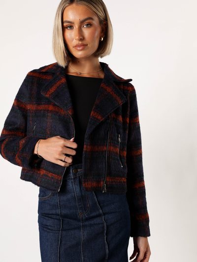 Petal & Pup Logan Plaid Jacket - Navy/Teal