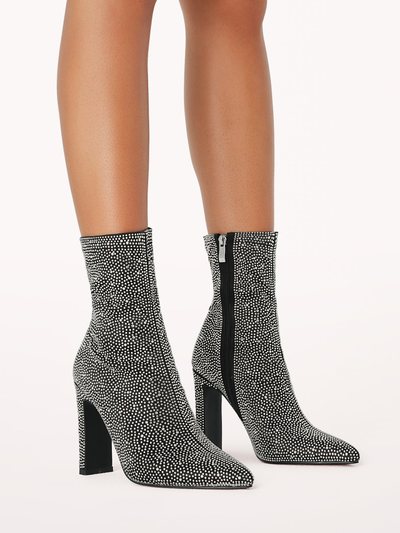 Petal & Pup Brittany Ankle Boot - Black Rhinestone