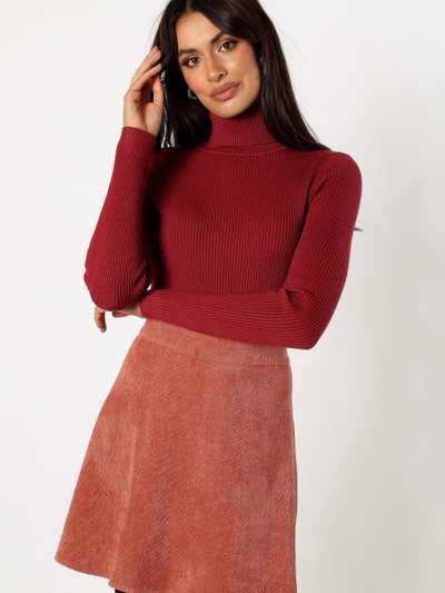 Petal & Pup Tammy Cord Skirt - Brick