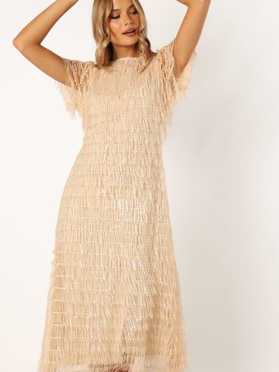 Petal & Pup Kala Textured Maxi Dress - Beige