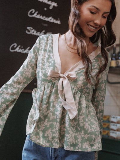 Petal & Pup Reeva Long Sleeve Top - Green Floral