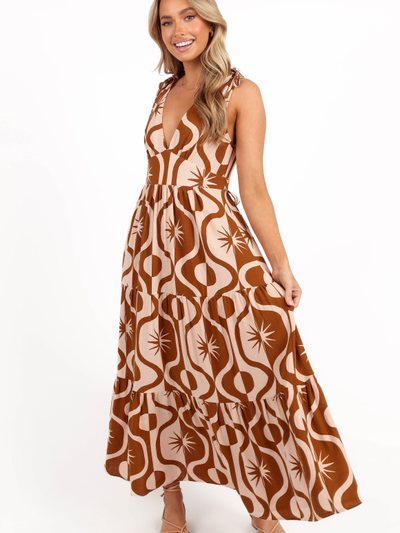 Petal & Pup Zora Maxi Dress - Tan Print