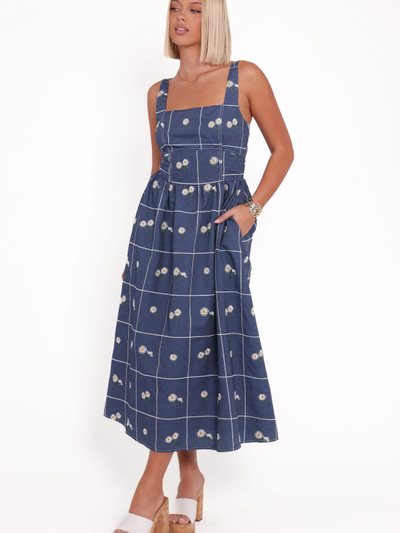 Petal & Pup Yolande Midi Dress - Blue Floral