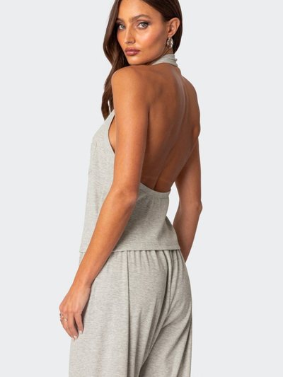 Edikted Elysa Waffle Pajama Top