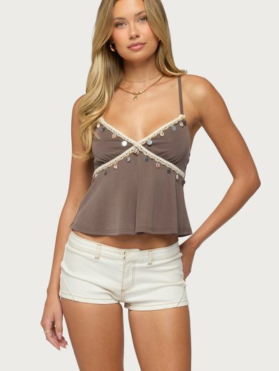 Edikted Moya Lacey Charm Tank Top