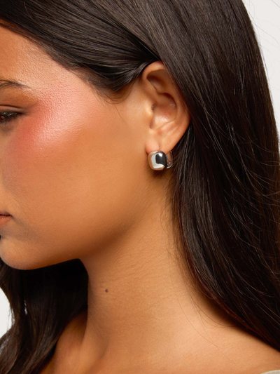 Edikted Square Huggy Hoop Earrings