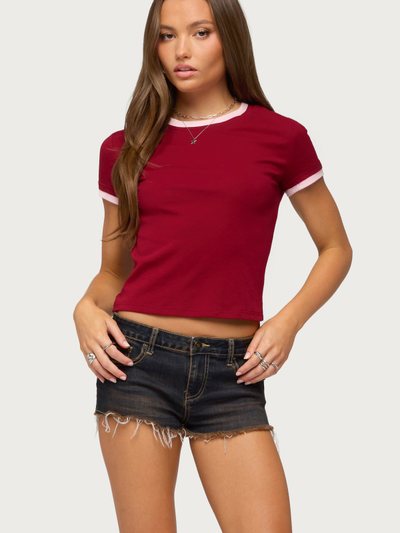Edikted Opaline Contrast T Shirt