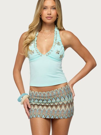 Edikted Chana Button Halter Top