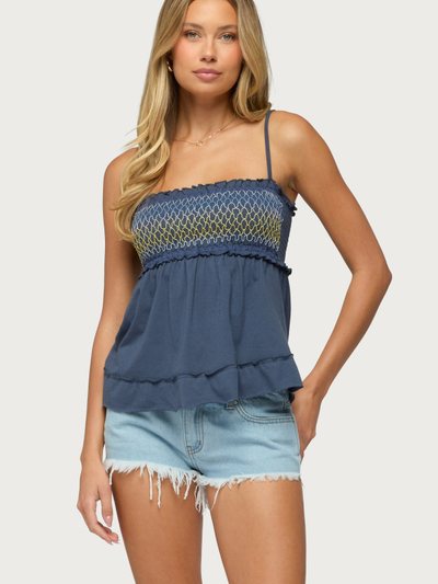 Edikted Kelsy Smocked Tank Top