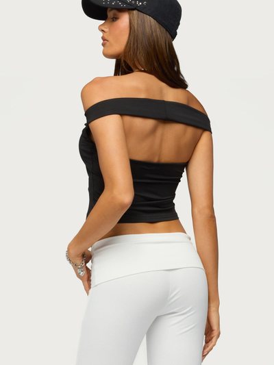 Edikted Xavier Off Shoulder Cutout Top