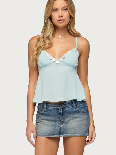 Edikted Willah Coastal Charm Babydoll Top