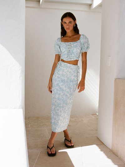 Sabo Skirt Didi Lace Up Skirt - Story Book Rose