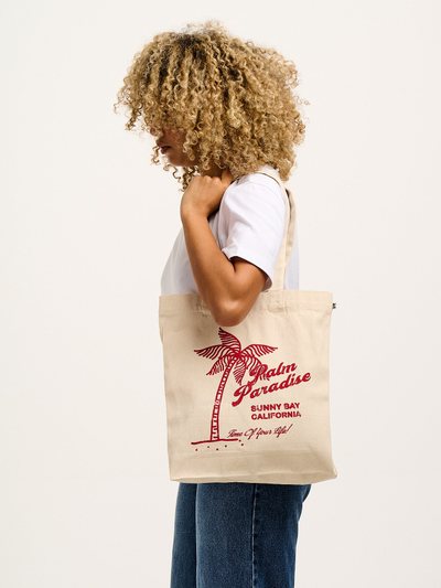 Lucy & Yak Felix - Cotton Tote Bag with Palm Paradise Print