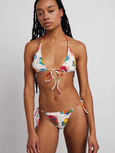Damson Madder Tie Side Bikini Bottom - Fruit Labels
