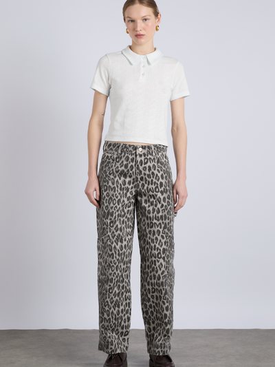 Damson Madder Drew Cargo Jeans - Leopard Charcoal