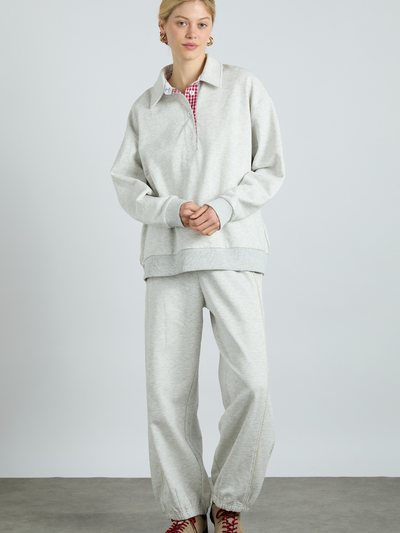 Damson Madder Felix Jogger - Ice Grey Marl