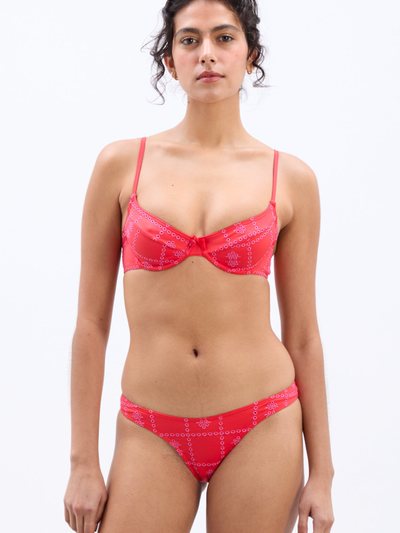 Damson Madder Uma Underwire Bikini Top - Red Broderie