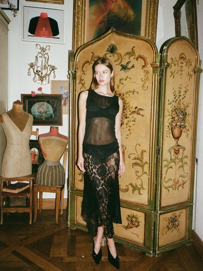 With Jean Alexis Midi Skirt | Black